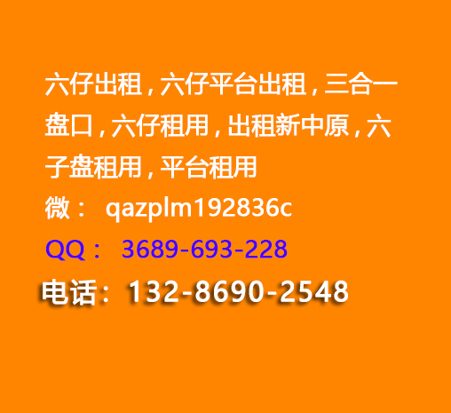 六仔平台租用、销售租赁软件功能介绍